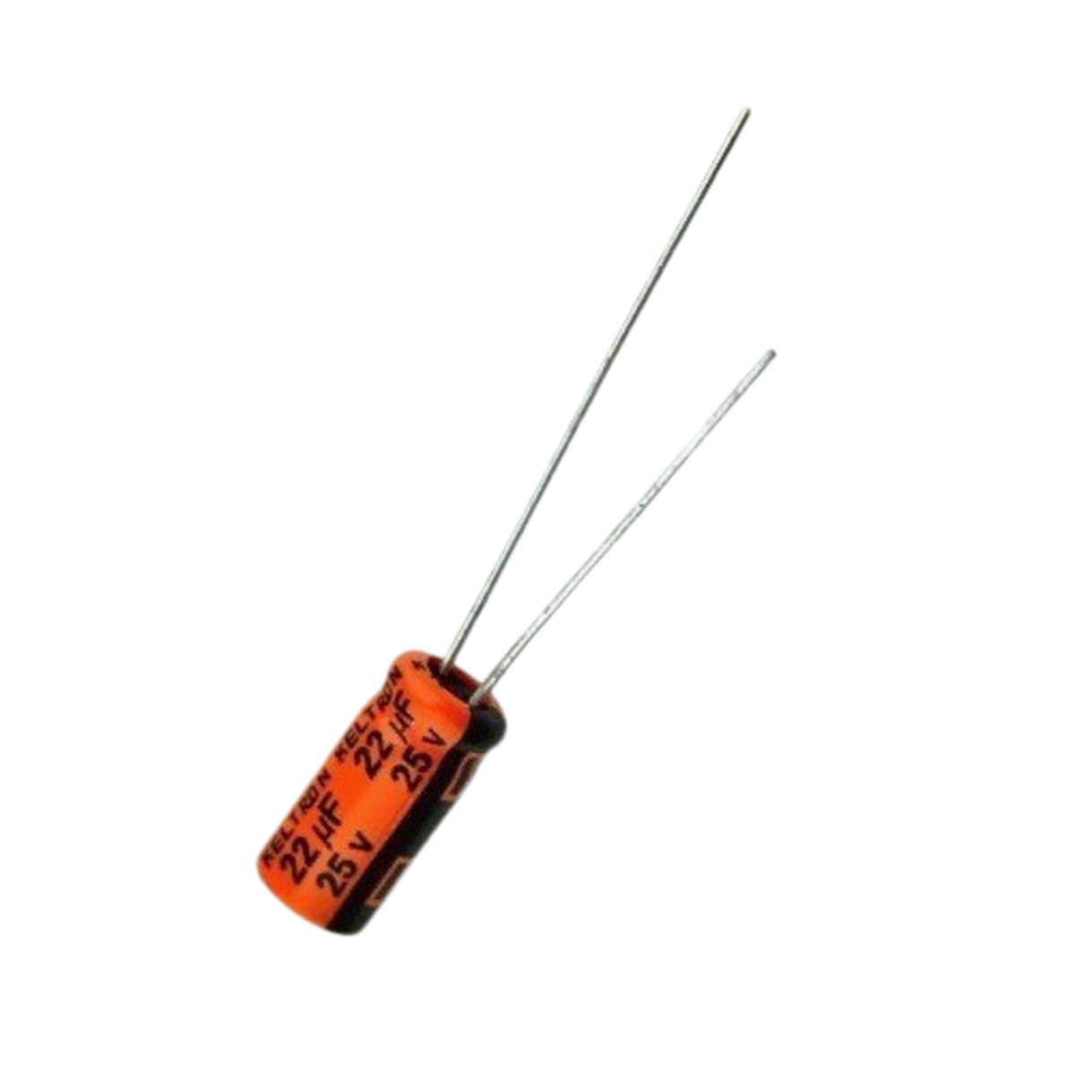 22uF 25V Keltron Radial Electrolytic Capacitor (Aluminum Capacitor) image 1