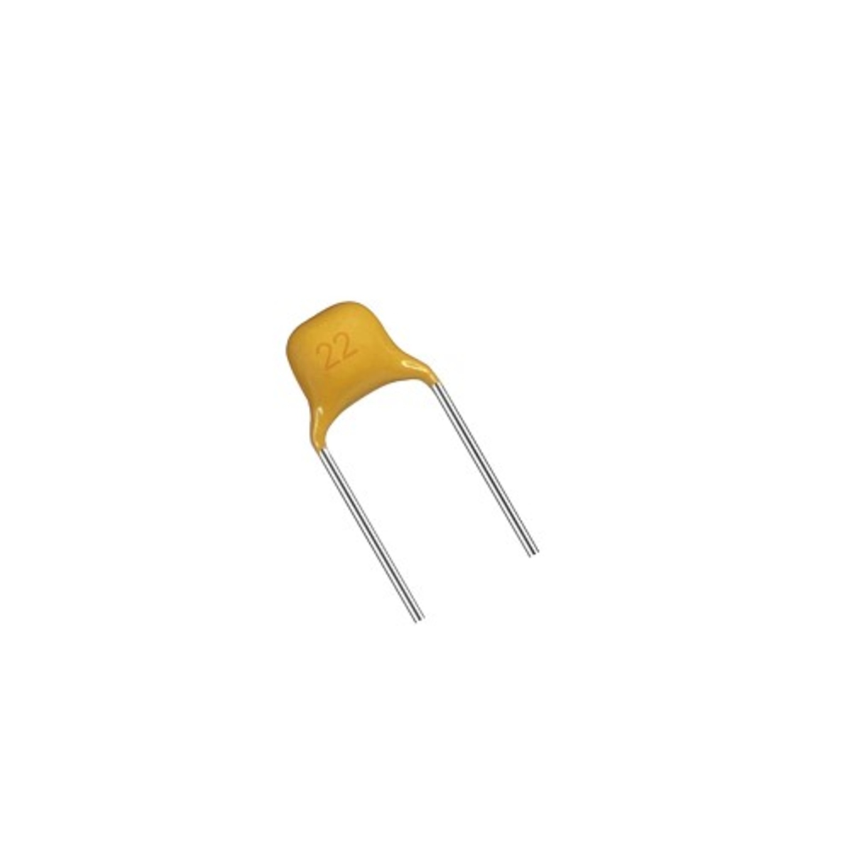 22pF (0.022nF) 200V Multilayer Mylar Capacitor (6mm Pitch Non-Polarized Through-Hole Capacitor) image 1