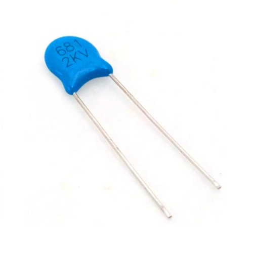 680pF (0.68nF) 2kV High Voltage Ceramic Disc Capacitor image 1