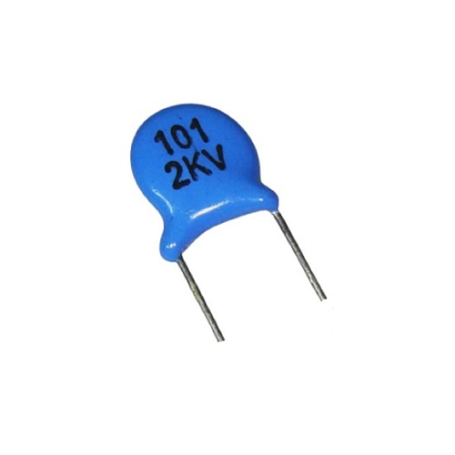100pF (101K) 2kV High Voltage Ceramic Disc Capacitor image 1