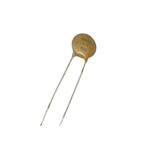 Ceramic Disc Capacitor 47pF 500VDC GMEL470 500 (±10% Radial Through Hole Ceramic Capacitor) image 1