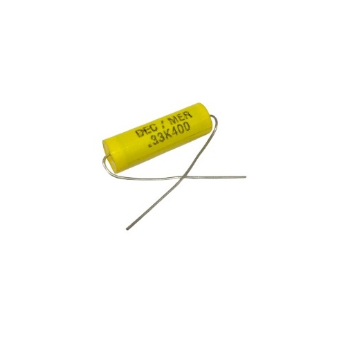 0.33uF 400V Metallised Polypropylene Film Capacitor Radial Through Hole Yellow (DEC MER-0.33K400 Self-Healing Film Capacitor) image 2