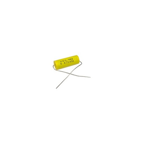 0.47uF 400V Metallised Polypropylene Film Capacitor Radial Through Hole Yellow (DEC MER-0.47K400 Self-Healing Film Capacitor) image 1