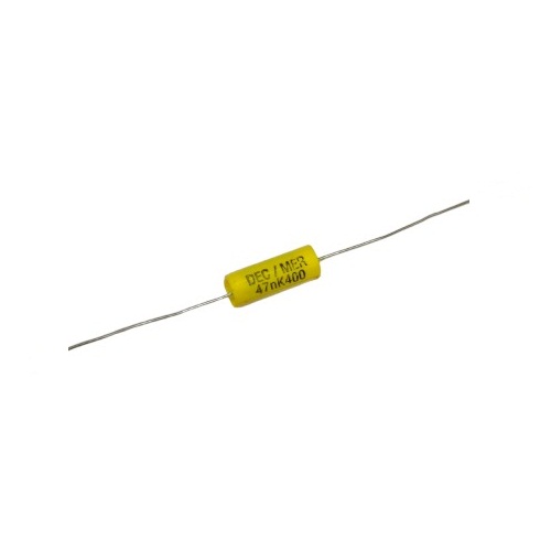 0.047uF 400V Metallised Polypropylene Film Capacitor Radial Through Hole Yellow (DEC MER-47nK400 Self-Healing Film Capacitor) image 1