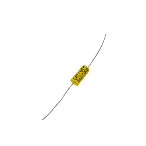 0.0022uF 1000V Metallised Polypropylene Film Capacitor Radial Through Hole Yellow (DEC MER-2n2K1000 Self-Healing Film Capacitor) image 1