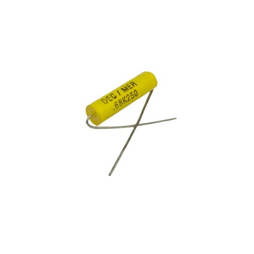0.68uF 250V Metallised Polypropylene Film Capacitor Radial Through Hole Yellow (DEC MER-0.68K250 Self-Healing Film Capacitor) image 1