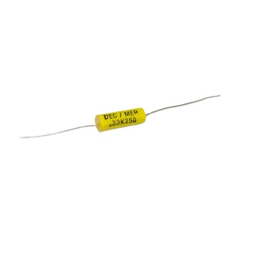 0.33uF 250V Metallised Polypropylene Film Capacitor Radial Through Hole Yellow (DEC MER-0.33K250 Self-Healing Film Capacitor) image 1
