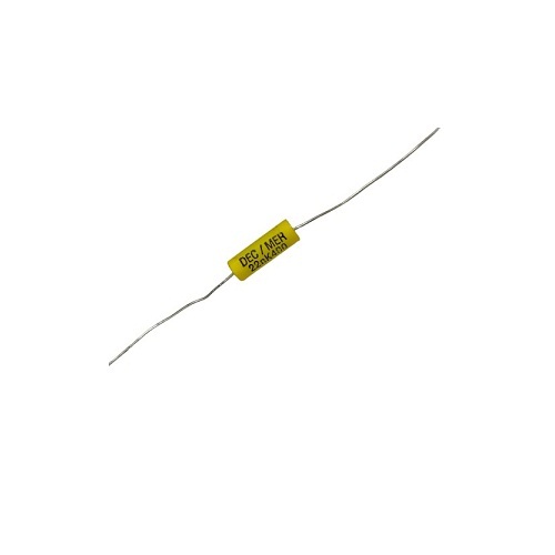 0.022uF 400V Metallised Polypropylene Film Capacitor Radial Through Hole Yellow (DEC MER-22Nk400 Self-Healing Film Capacitor) image 1