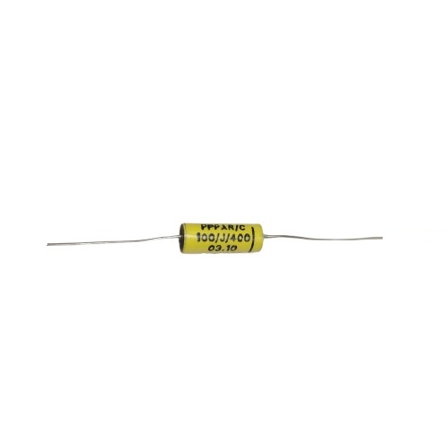CTR 100PF 400V Metallised Polypropylene Film Capacitor Radial Through Hole Yellow (CTR/MPEAR-100J400 Self-Healing Film Capacitor) image 1