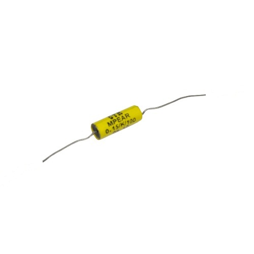 CTR 0.15uF 100V Metallised Polypropylene Film Capacitor Radial Through Hole Yellow (CTR/MPEAR-0.15K100 Self-Healing Film Capacitor) image 1