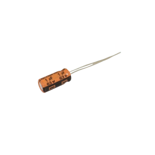 1uF 63V Keltron Radial Electrolytic Capacitor (Aluminum Capacitor) image 1