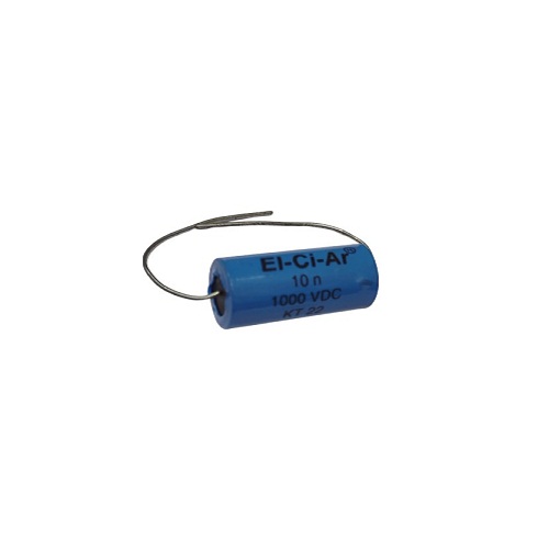 0.01µF 1000VDC El-Ci-Ar Capacitor KT22 (Round High-Voltage Film Capacitor) image 1