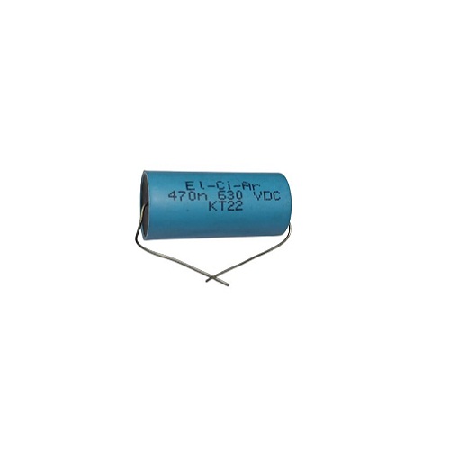 0.47µF 630VDC El-Ci-Ar Capacitor KT22 (Round High-Voltage Film Capacitor) image 1