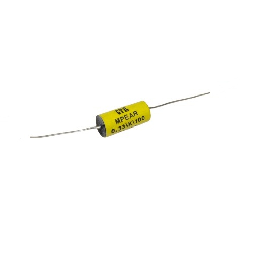 CTR 0.33uF 100V Metallised Polypropylene Film Capacitor Radial Through Hole Yellow (CTR/MPEAR-0.33K100 Self-Healing Film Capacitor) image 2