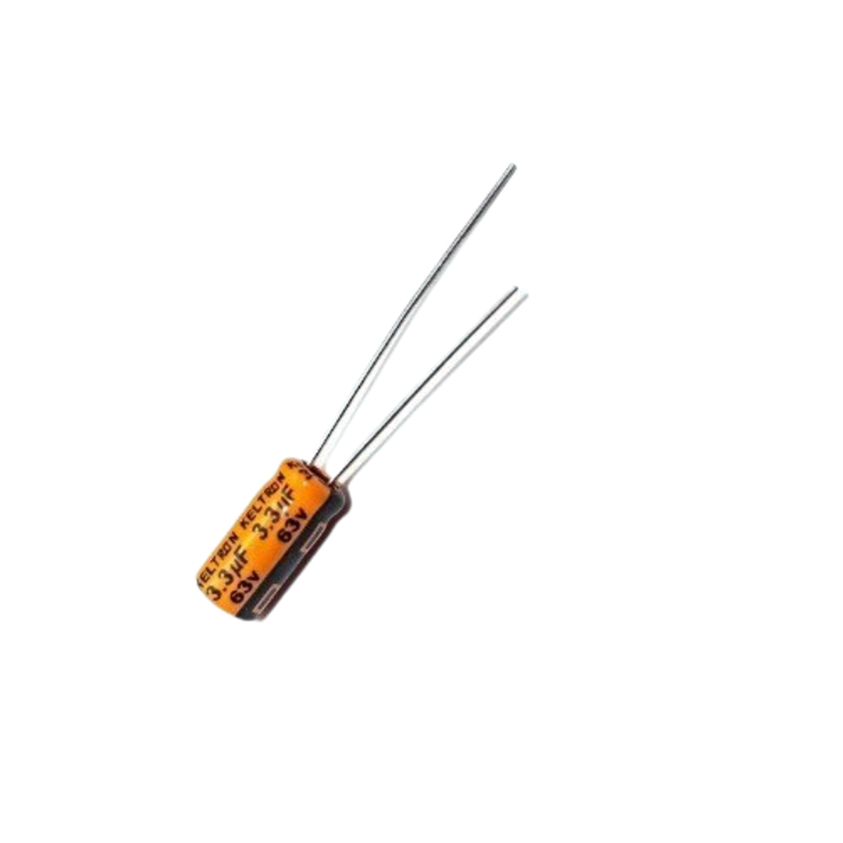 3.3uF 63V Keltron Radial Electrolytic Capacitor (Aluminum Capacitor) image 1
