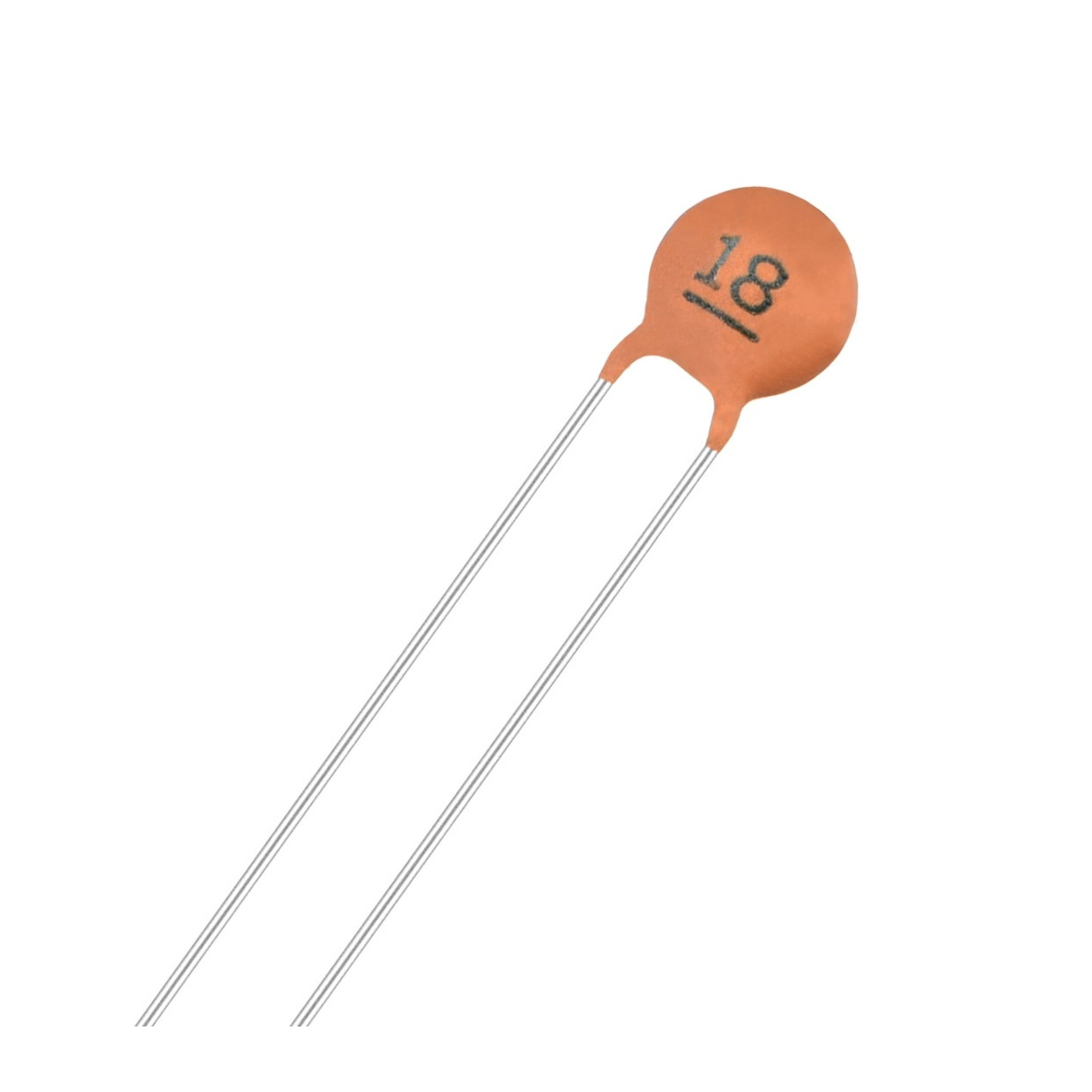 18pF Ceramic Disc Capacitor (Non-Polarized Through-Hole Capacitor) image 1