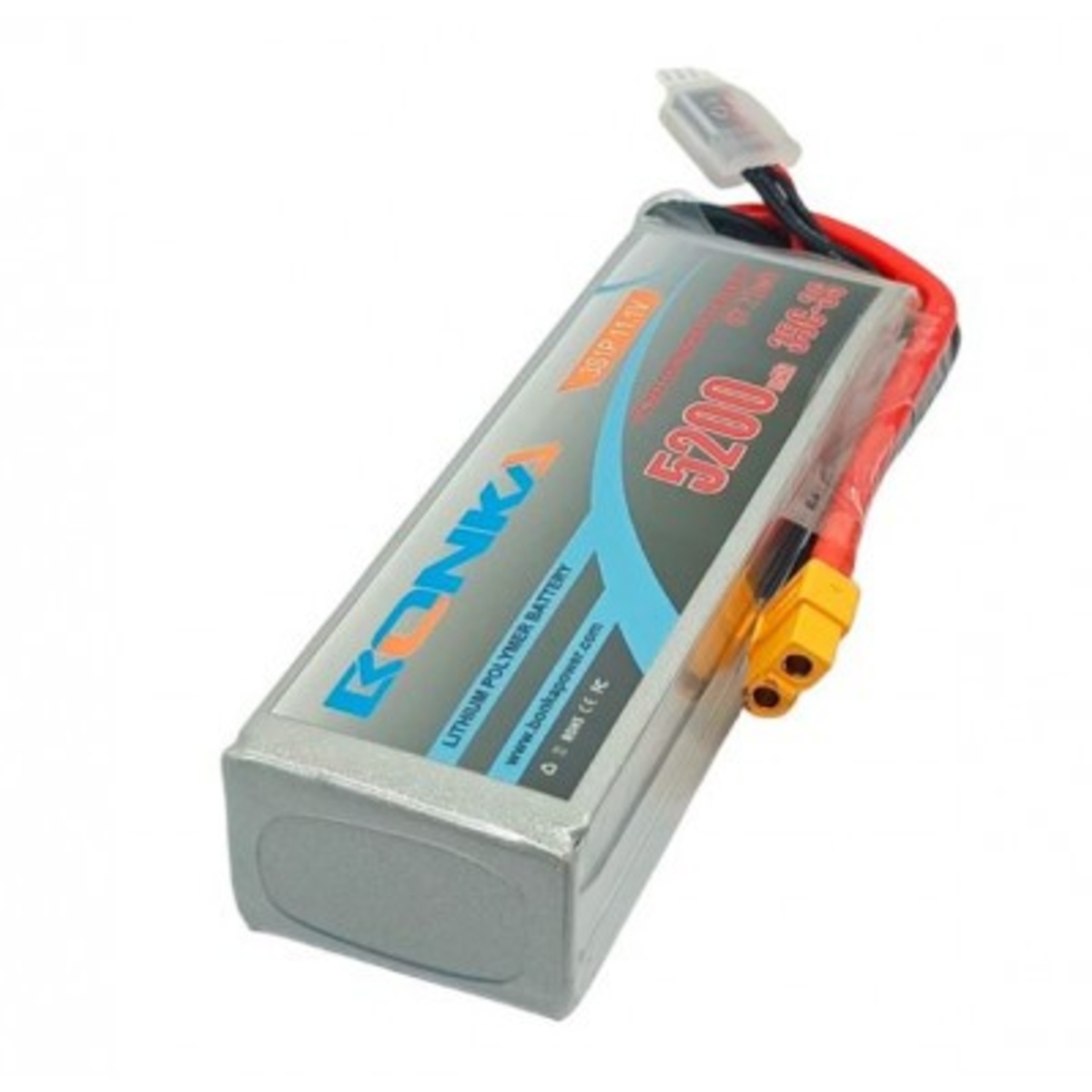 Bonka 5200mAh 11.1V 35C 3S LiPo Rechargeable Battery (High Discharge RC Battery Pack) image 1