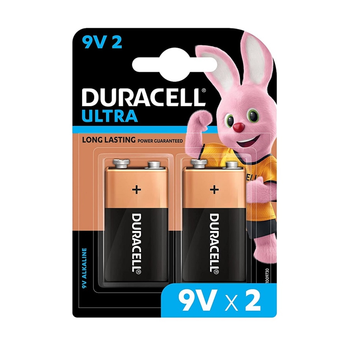 Duracell Ultra Alkaline 9V Battery Pack of 2 (6LR61 Alkaline Batteries) image 1