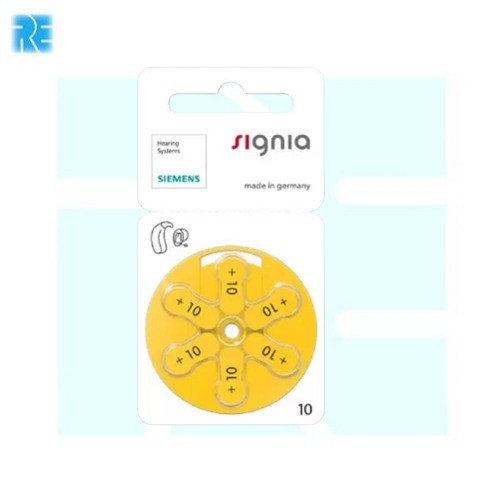Signia Hearing AID Batteries- Size 10 - (Set Of 6) image 1