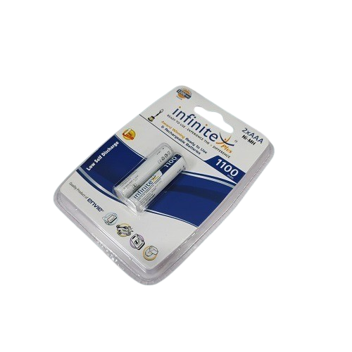 Infinite Plus AAA Rechargeable Batteries 1100mAh Ni-MH Low Self Discharge (Pack of 2) image 1