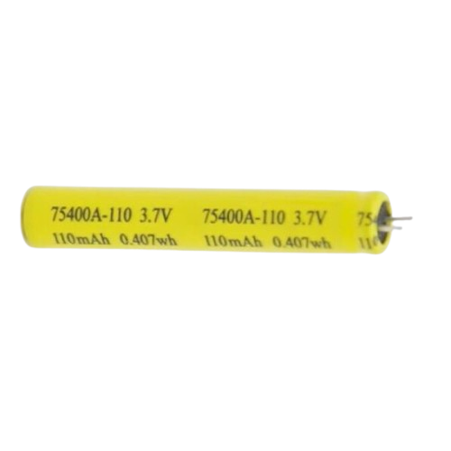75400A 3.7V 110mAh Mini Pencil Lithium-Ion Battery (40mm x 6mm Rechargeable Battery) image 1