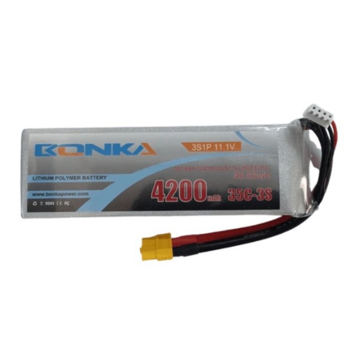 4200mAh Bonka 35C-3S 11.1V Lipo Battery image 1