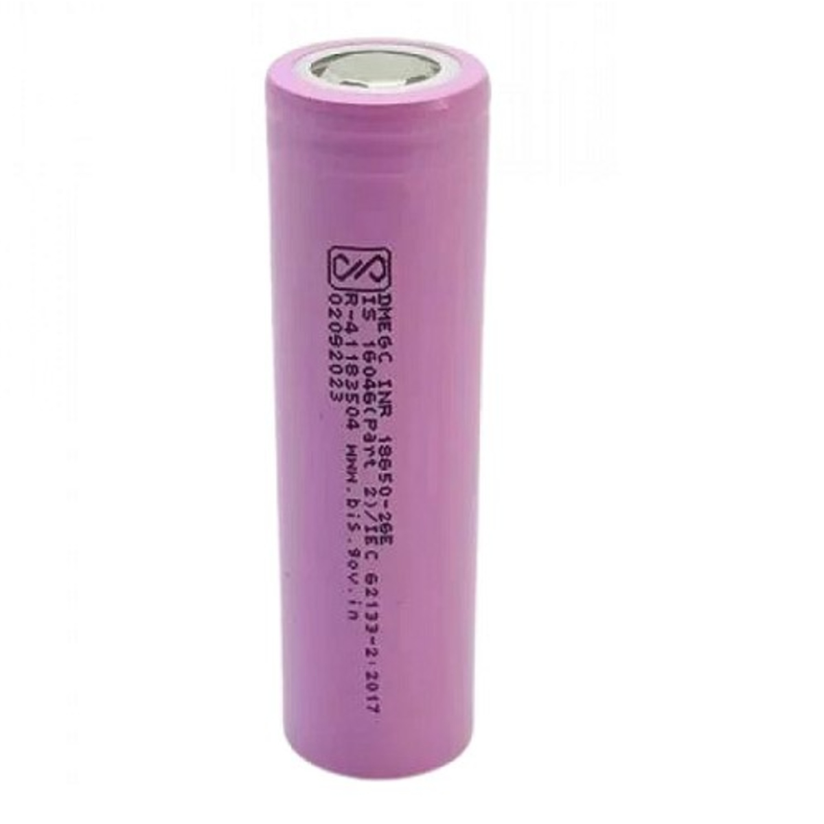 DMEGC INR18650-26E 3.7V 2600mAh Li-Ion Rechargeable Battery (Pink 18650 Battery Cell) image 2