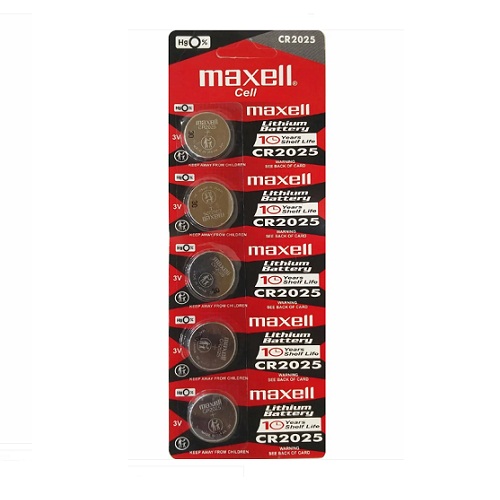 Maxell CR2025 3V Lithium Coin Cell Battery (Long Life Button Cell) image 1