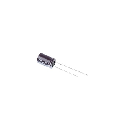 220uF 25V 105 Degree Electrolytic Capacitor 11x6mm image 1