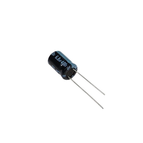 6.8uF 400V 105 Degree Electrolytic Capacitor 15x10mm image 1