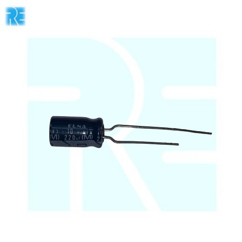 220uF 10V Redial Capacitor image 1