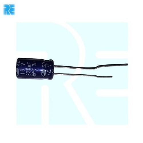 220uF 16V Redial Capacitor image 1