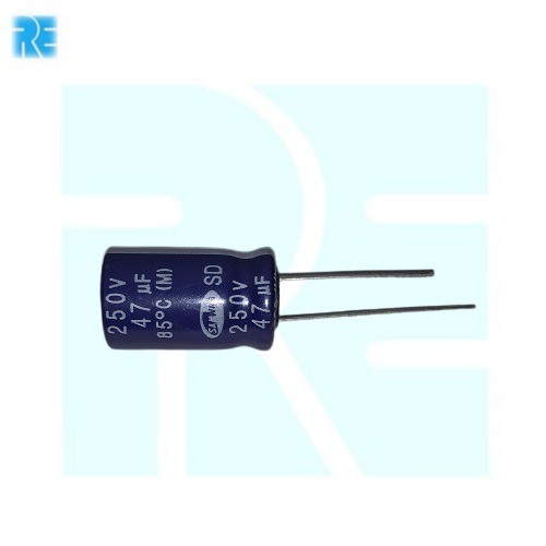 47uF 250V Redial Capacitor image 1