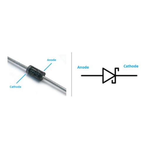 1N5817 -20V 750Mv-3A 1A DO-41 Schottky Diodes image 2