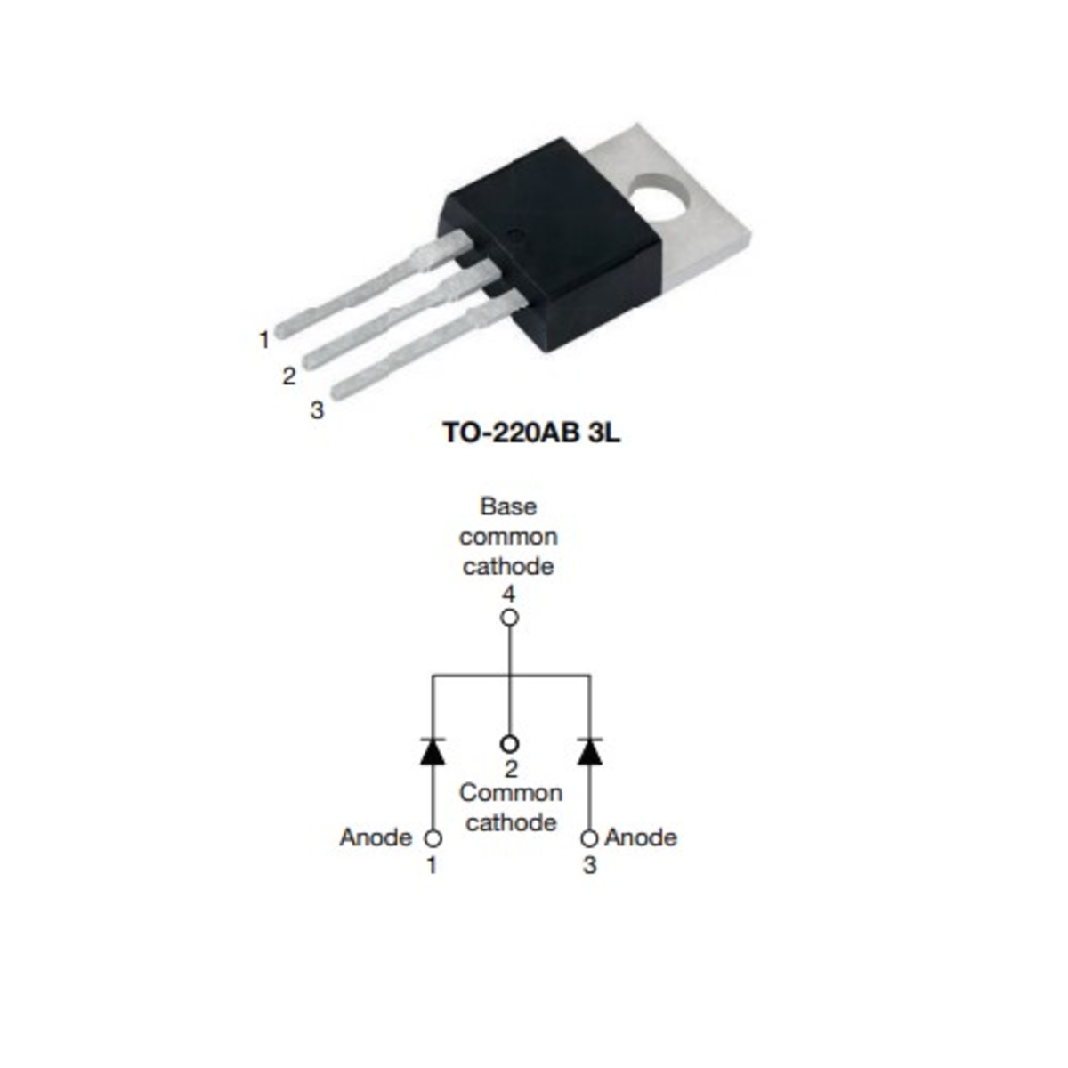 HFA16TA60C 600V 16A Ultrafast Recovery Diode TO-220-3 Dual Common Cathode Rectifier (HFA16TA60C Diode) image 2