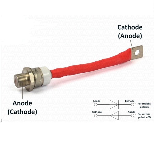 70HM160 Metal Power Diode – 1600V, 70A, M16 Stud Mount (Stud Cathode) image 3