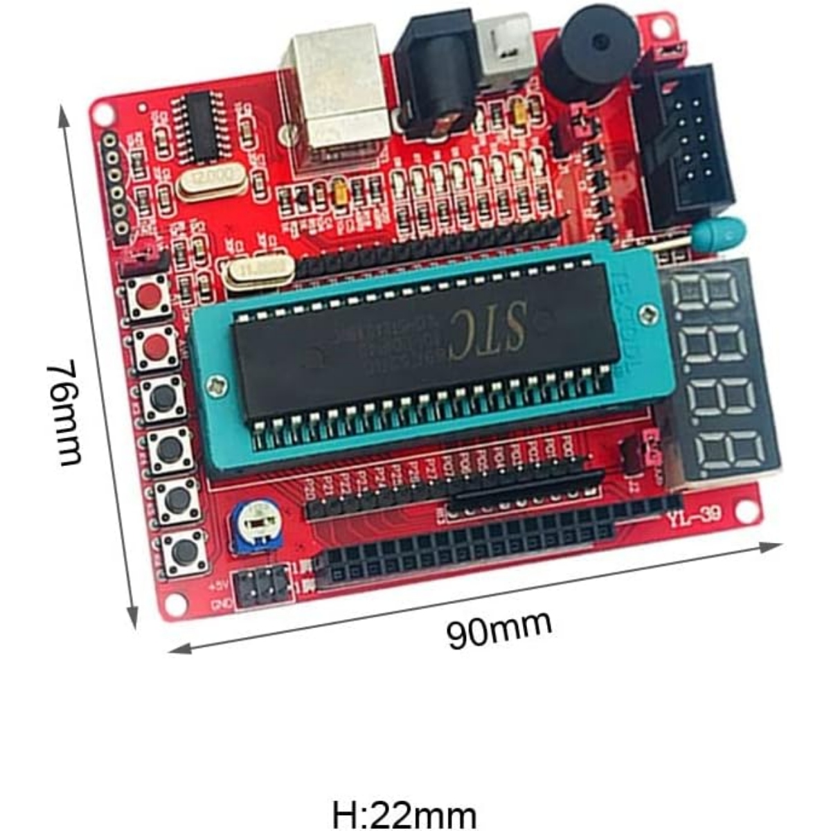 51MCU Development Board with STC89C52RC (8051 Microcontroller Development Board) image 3