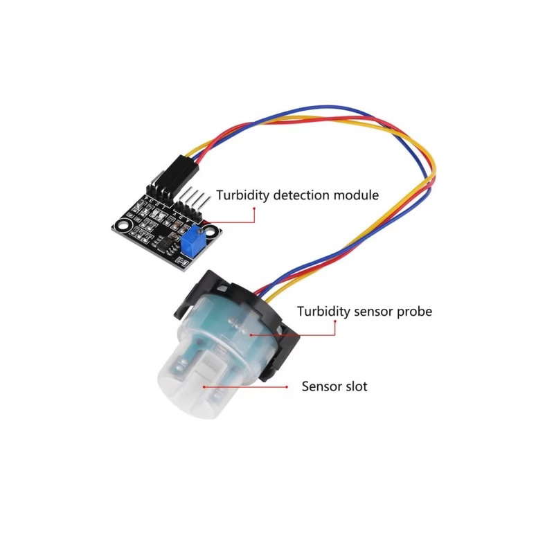 Liquid Suspended Particles Turbidity Detection Sensor Module with Probe Kit DC 5V Black (Water Turbidity Sensor Module) image 3