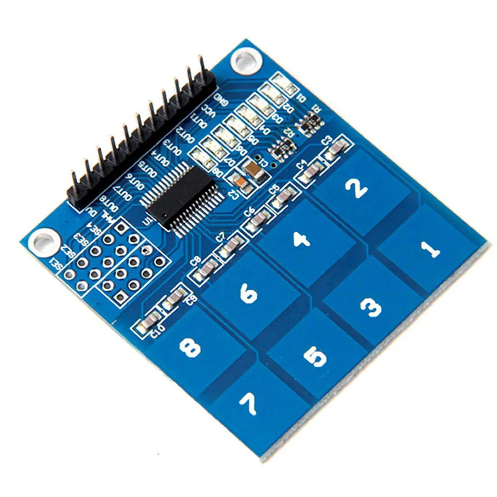 TTP226 8 Channel Capacitive Touch Sensor Module (8-Key Touch Switch Module) image 1