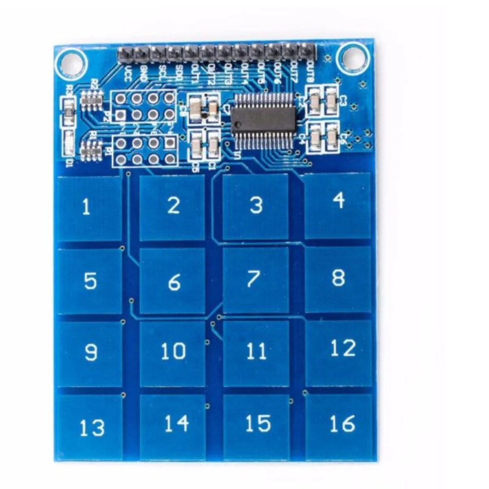 TTP229 16 Channel Capacitive Touch Sensor Module (16-Key Capacitive Touch Keypad Module) image 1