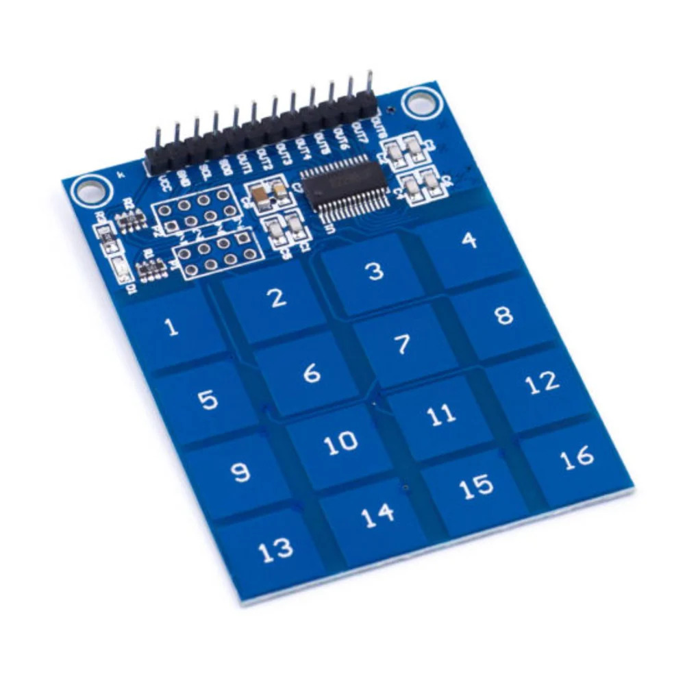 TTP229 16 Channel Capacitive Touch Sensor Module (16-Key Capacitive Touch Keypad Module) image 2