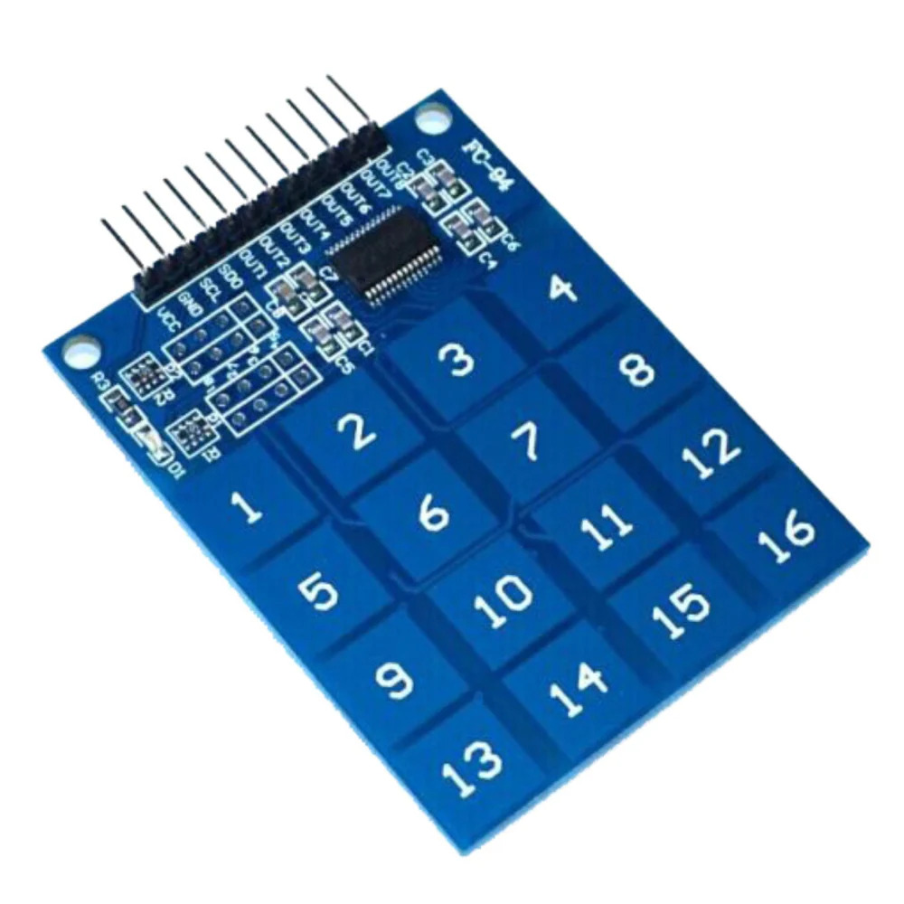 TTP229 16 Channel Capacitive Touch Sensor Module (16-Key Capacitive Touch Keypad Module) image 4