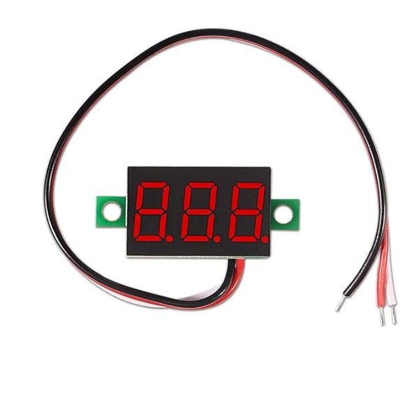 0.36 Inch Mini DC Voltmeter 2 Wire 4.7V - 30V DC Measurement Range Red Color image 1