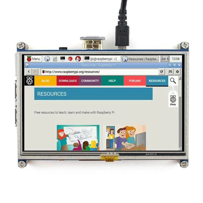 5 Inch HDMI Touch Screen Display for Raspberry Pi 800×480 (TFT LCD Monitor with USB Touch Interface) image 3