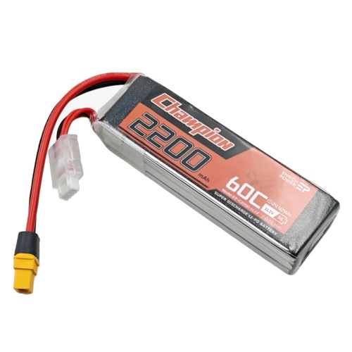 Champion 11.1V 2200mAh 3S 60C LiPo Battery (XT60 RC Drone Battery Pack)