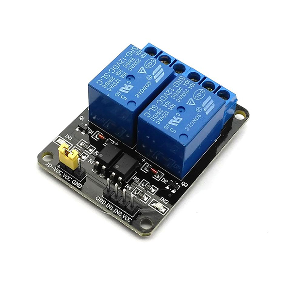 24V 2 Channel Relay Module with Optocoupler (Dual Opto-Isolated Relay Board) image 1