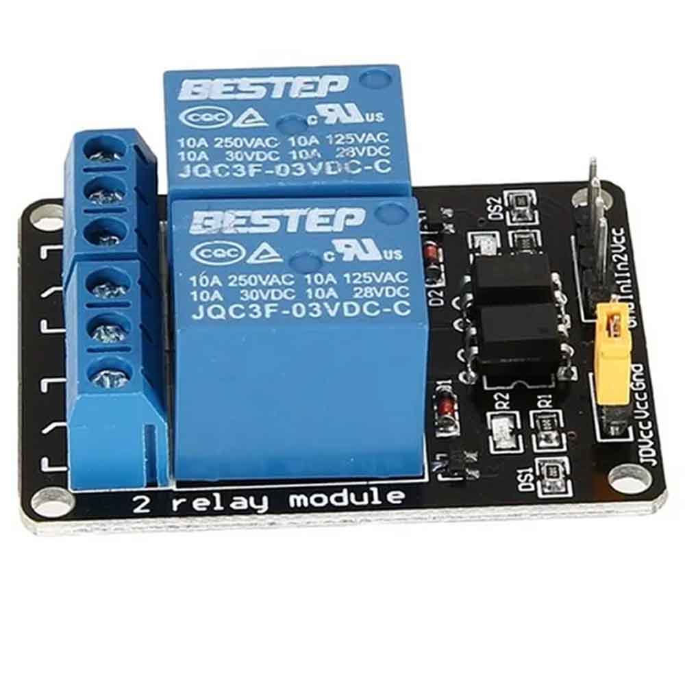 24V 2 Channel Relay Module with Optocoupler (Dual Opto-Isolated Relay Board) image 2