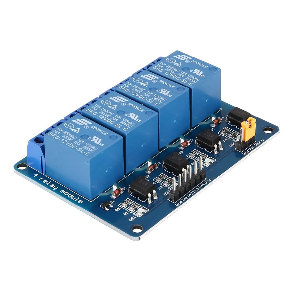 4 Channel 24V Relay Module with Optocoupler Isolation (4 Way Relay Board) image 1