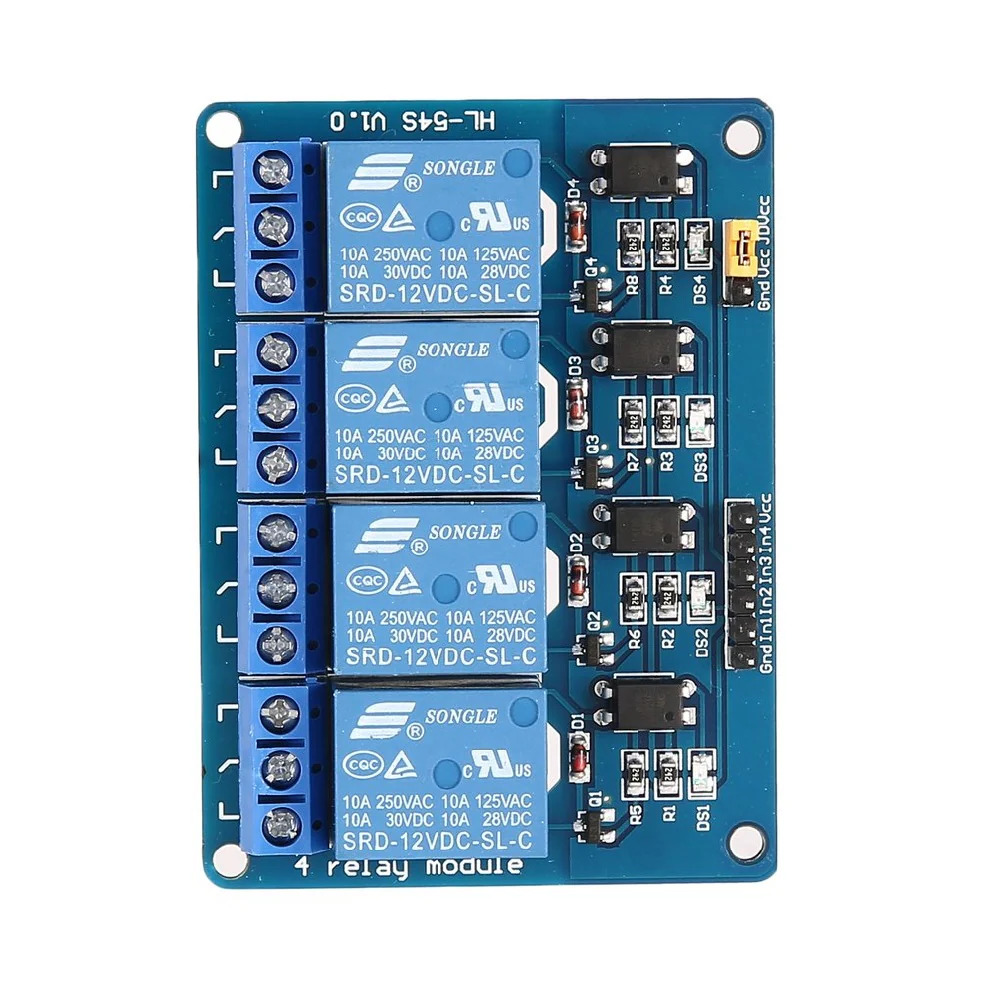 4 Channel 24V Relay Module with Optocoupler Isolation (4 Way Relay Board) image 2