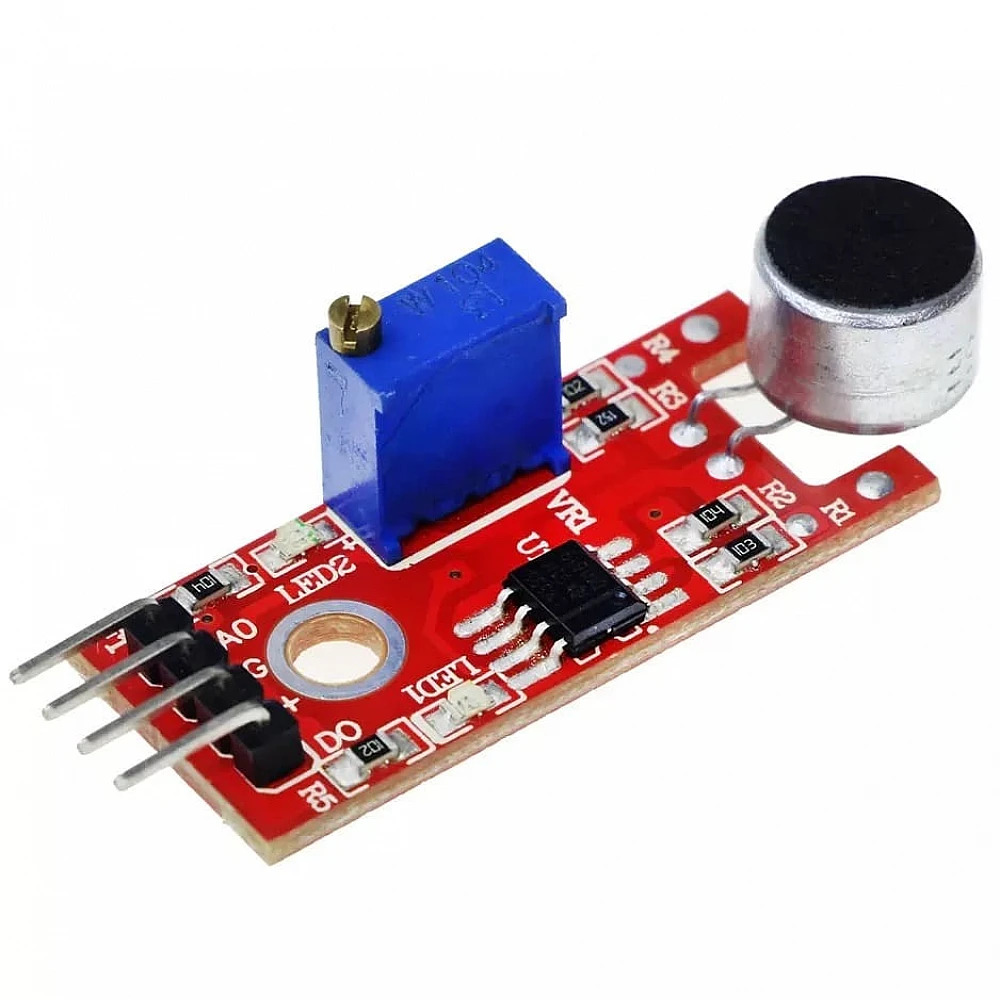 Sound/Microphone Detection Sensor Module 4-Pin (Analog & Digital Sound Sensor) image 1